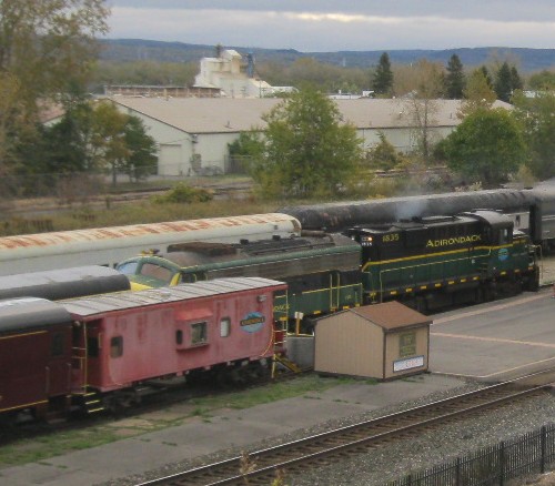 Adirondack Scenic RR train, Utica, NY