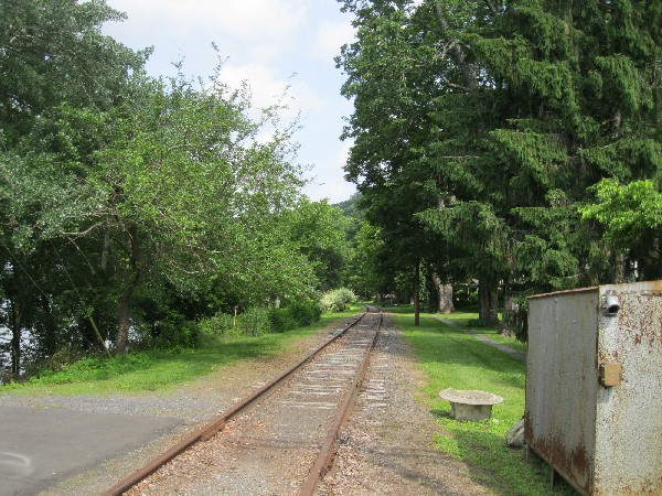 Abandoned railroad, looking north