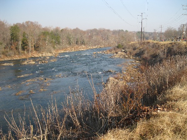 Looking downstream at the rapids